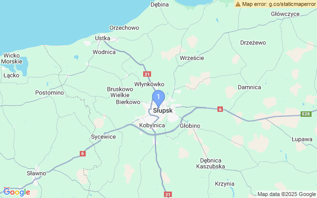Карта транспортних вузлів Słupsk